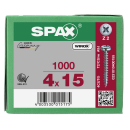 SPAX Universalschraube WIROX Vollgewinde Halbrundkopf Kreuzschlitz 4CUT-Spitze 4 x 15mm - 1000 St&uuml;ck