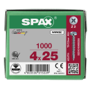SPAX Universalschraube WIROX Vollgewinde Halbrundkopf Kreuzschlitz 4CUT-Spitze 4 x 25mm - 1000 St&uuml;ck