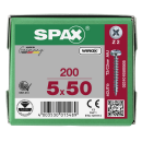 SPAX Universalschraube WIROX Vollgewinde Halbrundkopf Kreuzschlitz 4CUT-Spitze 5 x 50mm - 200 St&uuml;ck