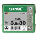 SPAX Universalschraube WIROX Vollgewinde Linsensenkkopf Kreuzschlitz 4CUT-Spitze 3,5 x 30mm - 1000 St&uuml;ck