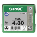 SPAX Universalschraube WIROX Vollgewinde Linsensenkkopf Kreuzschlitz 4CUT-Spitze 4 x 30mm - 1000 St&uuml;ck