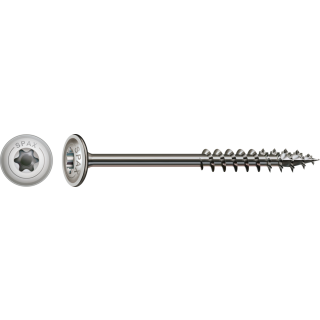 SPAX HI.FORCE Holzbauschraube Edelstahl A2 Teilgewinde Tellerkopf T-STAR plus 4CUT-Spitze 6 x 120mm - 100 St&uuml;ck