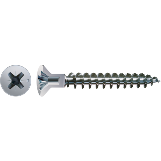 SPAX Universalschraube WIROX Vollgewinde Senkkopf mit Kopfbohrung Kreuzschlitz S-Spitze 4,5 x 20mm - 1000 St&uuml;ck
