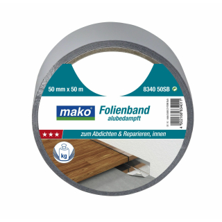 Folienband KOMFORT Polypropylen alubedampft als Naht- und Dampfsperrband 50 mm x 50 m