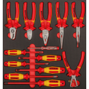 Projahn PROFORM-Werkstattwageneinlage VDE Zangen und VDE Schraubendreher 13-teilig