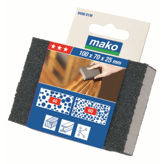 Schleifschwamm KOMFORT 3er-Pack Edel-Korund f&uuml;r Holz und Lacke fein/mittel/grob