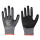 LeiKaFlex&reg; Feinstrick-Handschuhe mit Nitril-Foam-Beschichtung + Noppen grau/schwarz Gr&ouml;&szlig;e 8