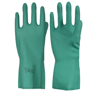 PebbleGrip Chemikalien-Handschuhe - Nitril - 33cm lang - PSA CAT III - gr&uuml;n - Gr&ouml;&szlig;e 10