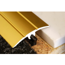 flexiCLIP Boden &Uuml;bergangs- und Ausgleichsprofil aus Alu 90 x 4,2 cm gold eloxiert