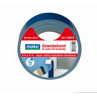 Gewebeband au&szlig;en PREMIUM PE beschichtet UV-best&auml;ndig Abkleben im Au&szlig;enbereich 50 mm x 25 m