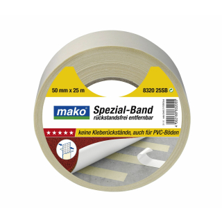 Spezial-Verlegeband Messeband PREMIUM beidseitig selbstklebend wieder entfernbar 50 mm x 10 m